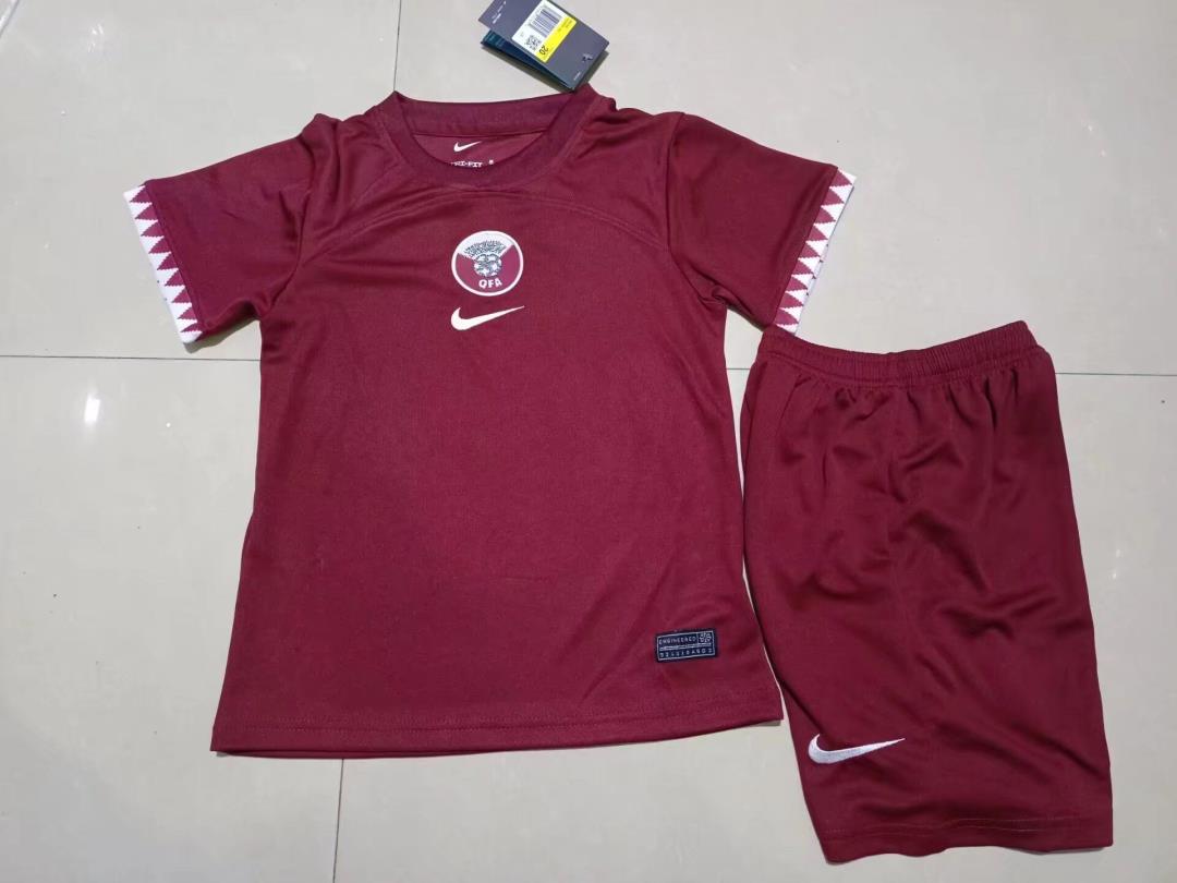 Kids-Qatar 2022 World Cup Home Soccer Jersey